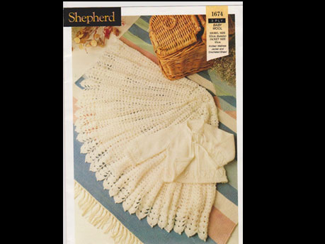 Round crochet shawl