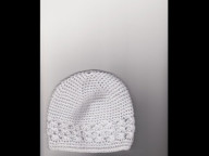 Crochet cap with shell insert