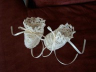 Silk crochet booties
