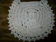 Round crochet cotton bib