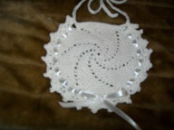 Round crochet cotton bib No 1