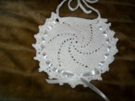 Round crochet cotton bib No 1